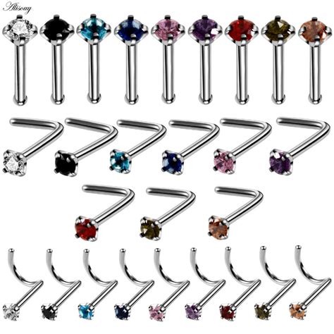 Nose Piercing Nostril Body Jewelry Stainless Steel Body Jewelry 1pc 20g Stainless Aliexpress