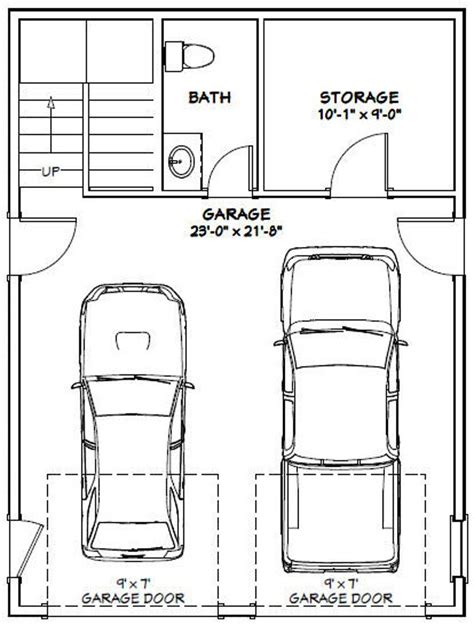 24x32 House 1 Bedroom 1 5 Bath 830 Sq Ft Pdf Floor Etsy Garage Apartment Floor Plans Garage