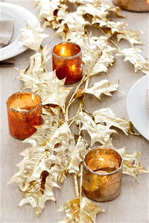 If you are going to include gold, rose gold or even silver into your christmas table decorations, a beautiful trend is to spray foliage in a metallic paint for a gorgeous addition, says giselle. 13 DIY Elegant Thanksgiving Decor Ideas | DIY to Make