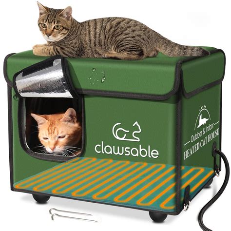 Clawsable Indestructible Heated Cat House For Outdoor Cats In Winter