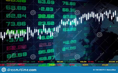 Stock Exchange Market Tickers Dashboard With Graphs And Charts Stock