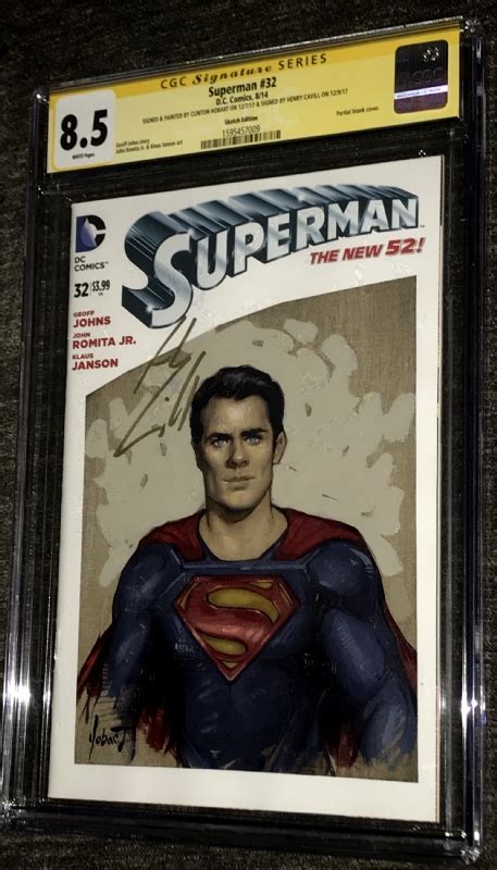 Superman 2011 32 Blank Cover Painted By Clinton Hobart Cgc Ss 85