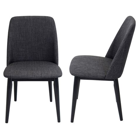 Chromcraft tufted black vinyl pair mid century modern swivel chairs. Set of 2 Tintori Mid Century Modern Dining Chair Black - LumiSource | Modern dining chairs ...