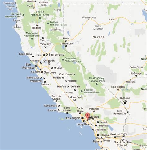 Anaheim California Karte