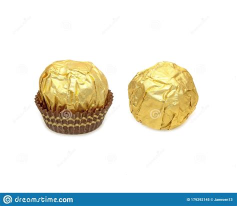 Gold chocolate coins are also great additions to treat bags at your pirate party or to holiday candy displays. Chocolate Balls Wrapped In Gold Foil Stock Image ...