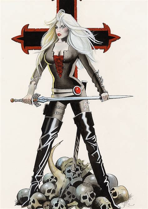 Lady Death In Manrico Avorios Jim Silke Comic Art Gallery Room