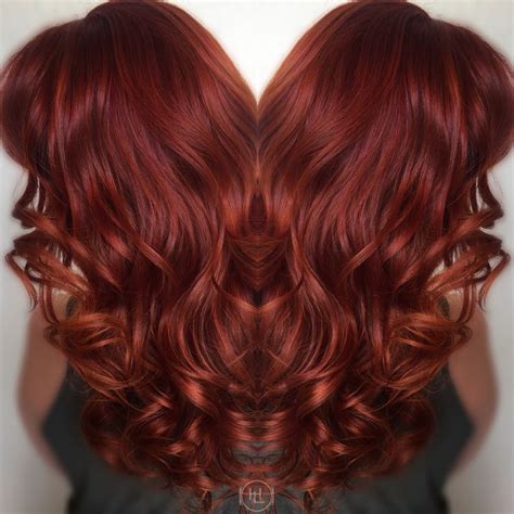 Red Orange Balayage Wavy Hair Hairlegacy Inc Hair By Emilio V