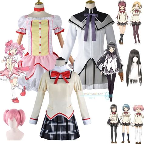 Anime Cosplay Costume Puella Magi Madoka Magica Kaname Madoka Akemi