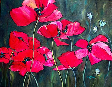 Bsyates Art A Sometimes Daily Painting Journal Red Poppies Oil
