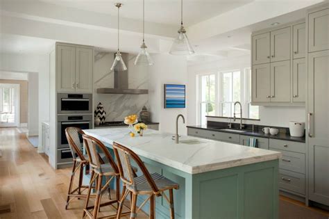 Turquoise And Gray Kitchen Contemporary Kitchen Liz Caan Interiors