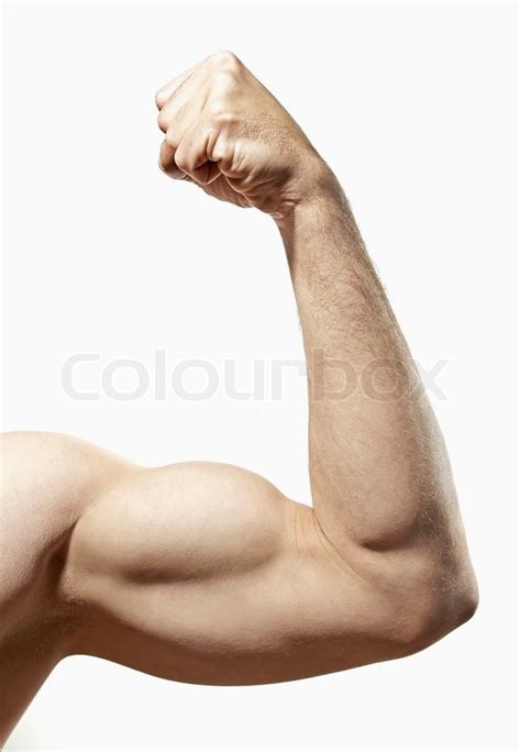 Flexing Biceps Stock Foto Colourbox