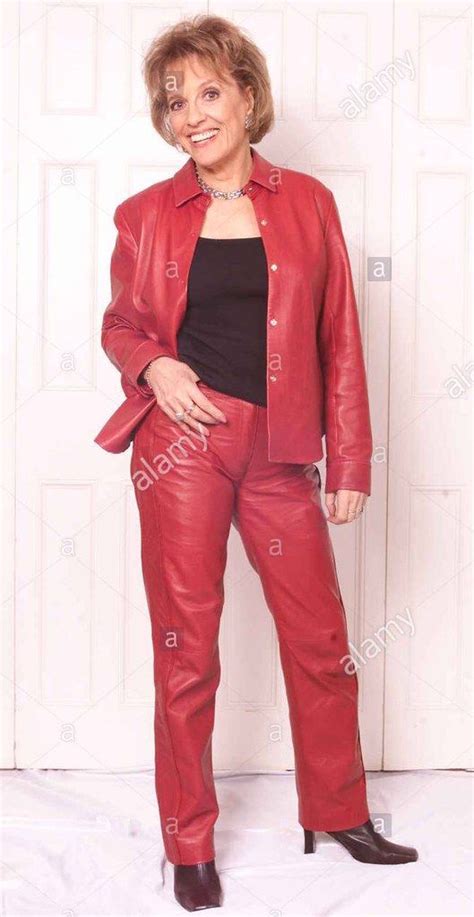 Esther Rantzen Leather Dress Women Leather Fashion Red Leather Jacket