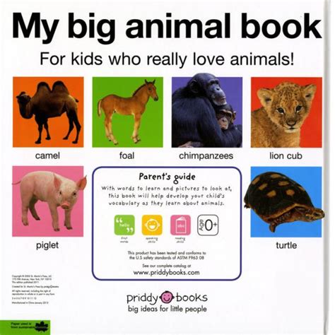 My Big Animal Book By Roger Priddy Board Book Barnes And Noble