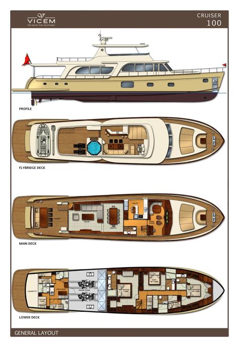 Layout Of The New 100 Cruiser Motor Yacht By Vicem Yachts — Yacht Charter And Superyacht News