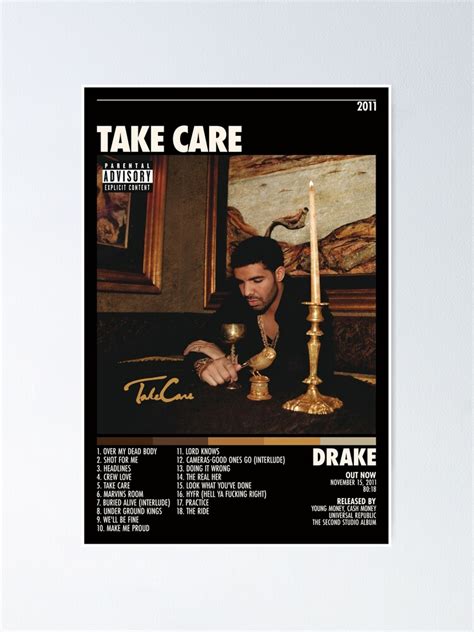 Drake Take Care Poster Custom Poster Album Cover Poster Poster Print Wall Art Home Decor