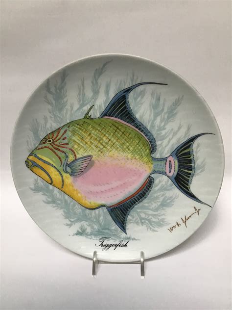 Kaiser Plate Limited Edition Triggerfish Handpainted Etsy Uk