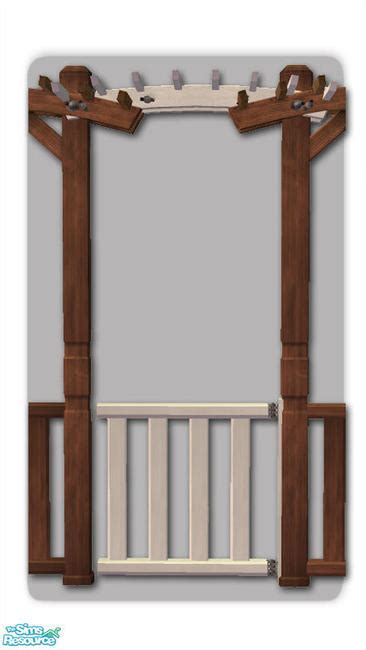 The Sims Resource Arched Trellis Gate White