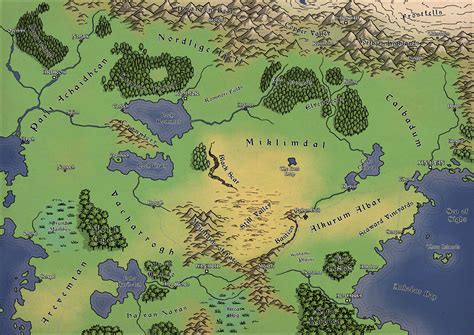 Imaginary Lands Map Cartography Map Fantasy World Map