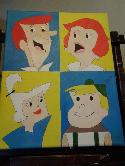 Customized Made To Order Jetsons Painting George Judy Elroy Jane