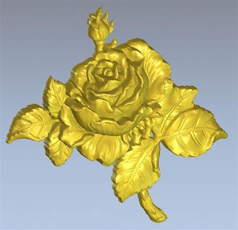 model relief  cnc  stl file format rose  wood