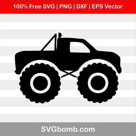 Monster Truck SVG Cut File for Silhouette Cameo | SVGBOMB