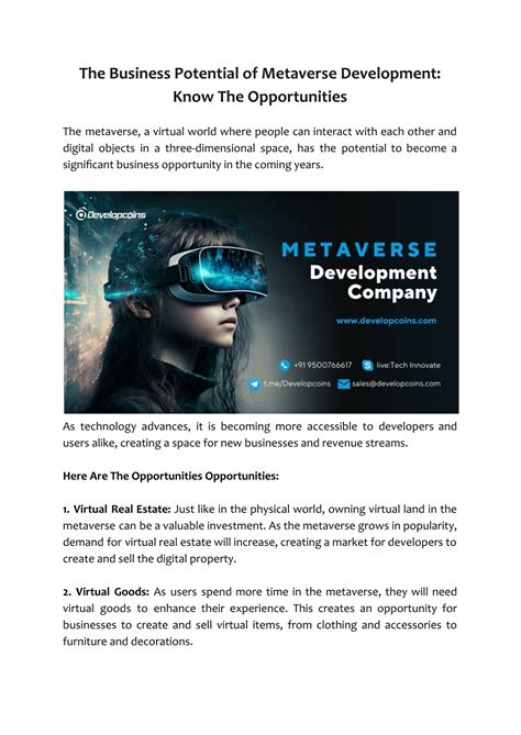 PPT The Business Potential Of Metaverse Development Know The Opportunities PowerPoint