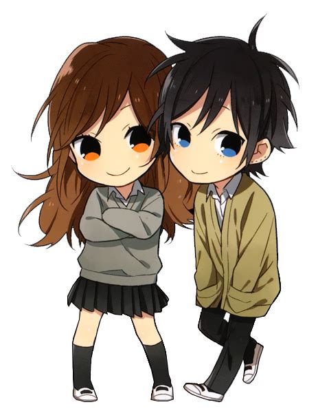 Chibi Couple Cute Horimiya Menina Bonita Anime Chibi Bonito