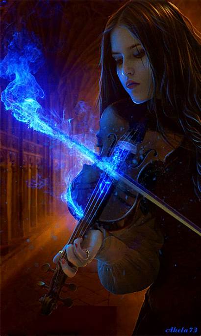 Violin Magic Fantasy Myniceprofile Anime Fiddle Gifs
