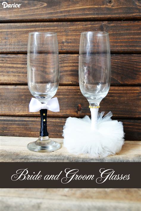 The bride and groom seem to be. Wedding Crafts DIY: Bride and Groom Glasses - Darice