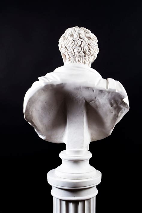 Marble Bust On Pedestal Roman Emperor Marc Anthony At 1stdibs Marc