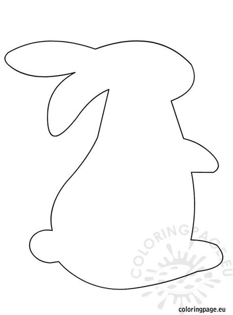 Easter Bunny Outline Printable Coloring Page