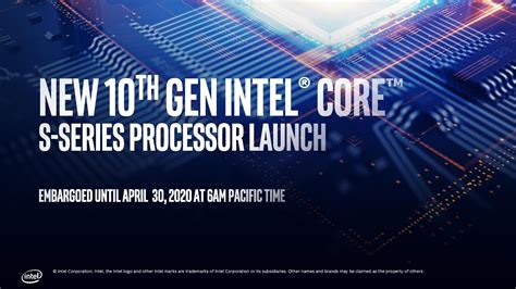 Intel Announces 10th Gen Core S Series Comet Lake S Desktop