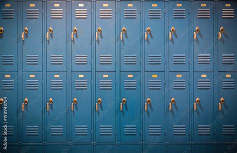 Row Of High School Lockers Stock Photo Adobe Stock