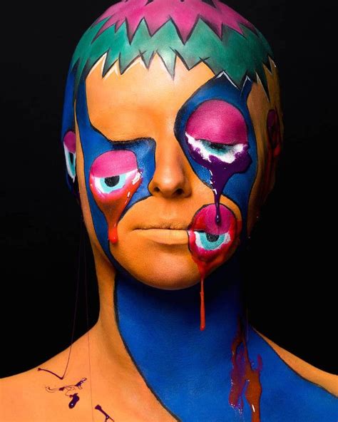 Opvallende Kunstwerken Van Make Up Pop Art Makeup Body Art Painting