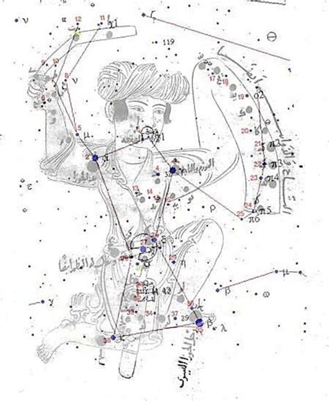 Projection Of The Constellation Orion From Marsh144 Manuscript