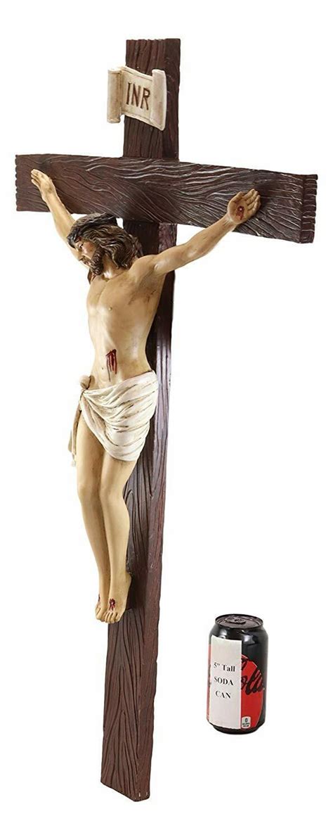 Ebros Large 30 Tall Inri Jesus Christ On The Cross Wall Hanging