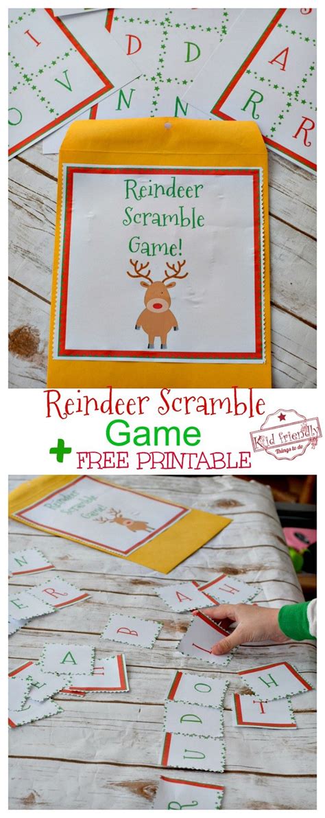 the reindeer scramble game a fun christmas party game plus free printable