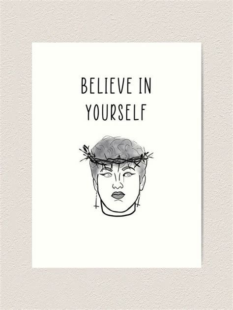 Believe In Yourself Art Design A4 Print Bopo Positive Etsy