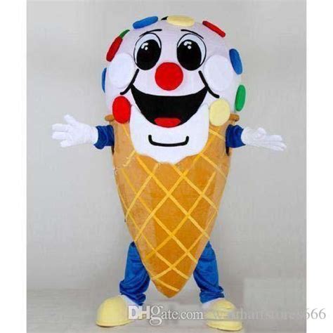 2018 High Quality Hot Ice Cream Mascot Costume Fancy Birthday Party Dress Halloween Carnivals