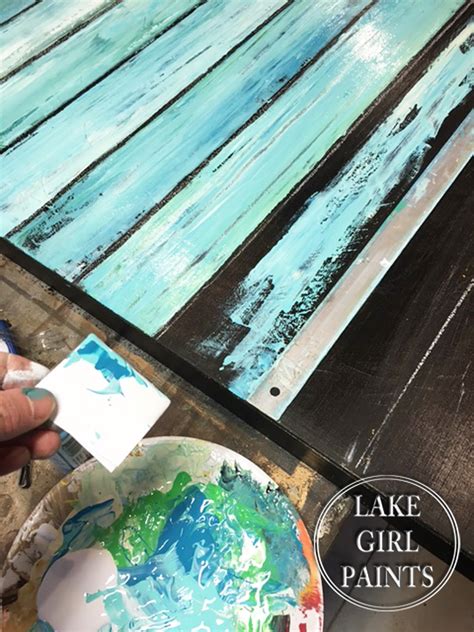 Lake Girl Paints Abstract Beach Art