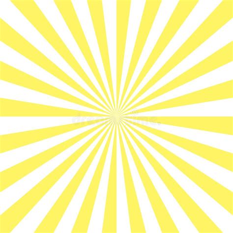 Sunburst Pattern Sunrise Background Yellow Retro Round Lines Vector