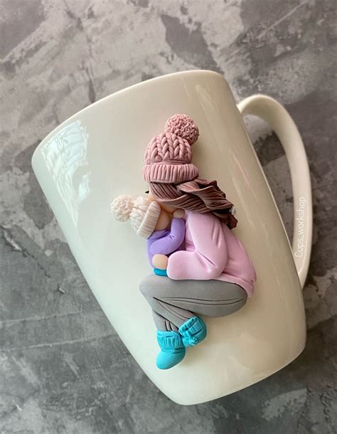Polymer Clay Handmade Mug Pig Cup Handmads Table Set For Children