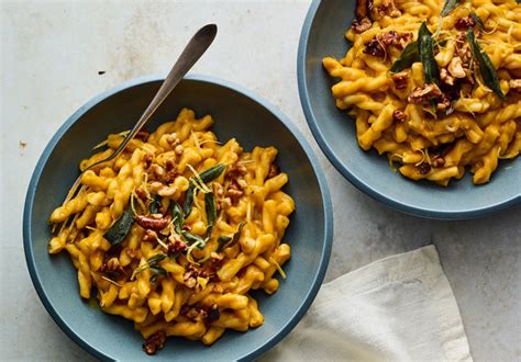 Creamy Butternut Squash Pasta With Sage And Walnuts Recipe Nyt Cooking