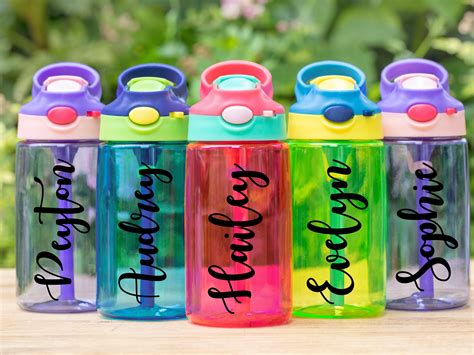 Kids Water Bottle Personalized Water Bottle Kids Water Etsy