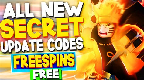 All New Secret Naruto Update Codes In Anime Journey Codes Roblox
