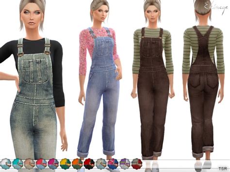 Denim Overalls By Ekinege At Tsr Sims 4 Updates
