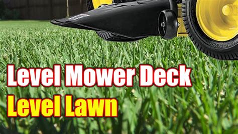 Leveling Mower Deck Youtube