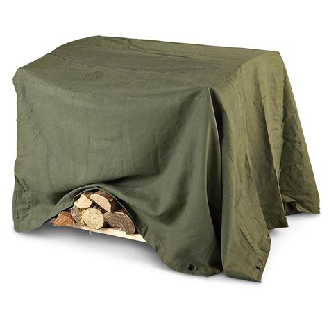 8x8 New Us Military Issue Canvas Tarp 158908 Netting And Tarps At