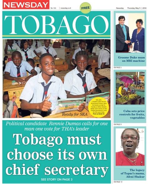 Newsday Tobago The Proof Is On The Paper