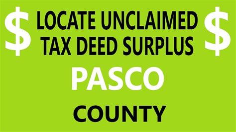Locate Pasco County Tax Deed Surplus Records Florida Overbids Youtube
